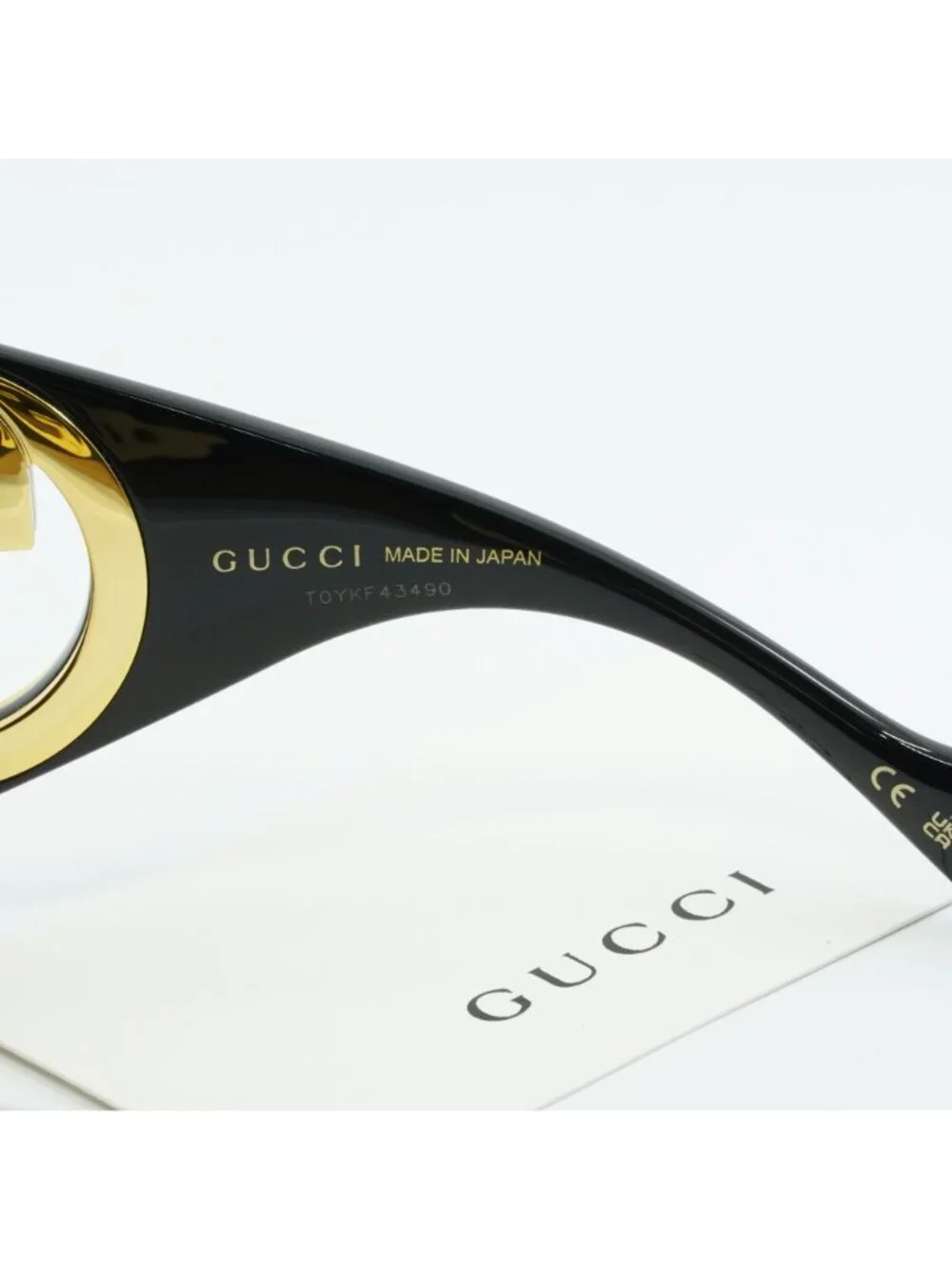 Gucci GG1255S 001 Square Sunglasses - Black / Smoke